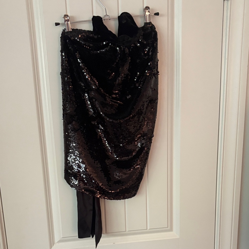 Black Sequin Skirt